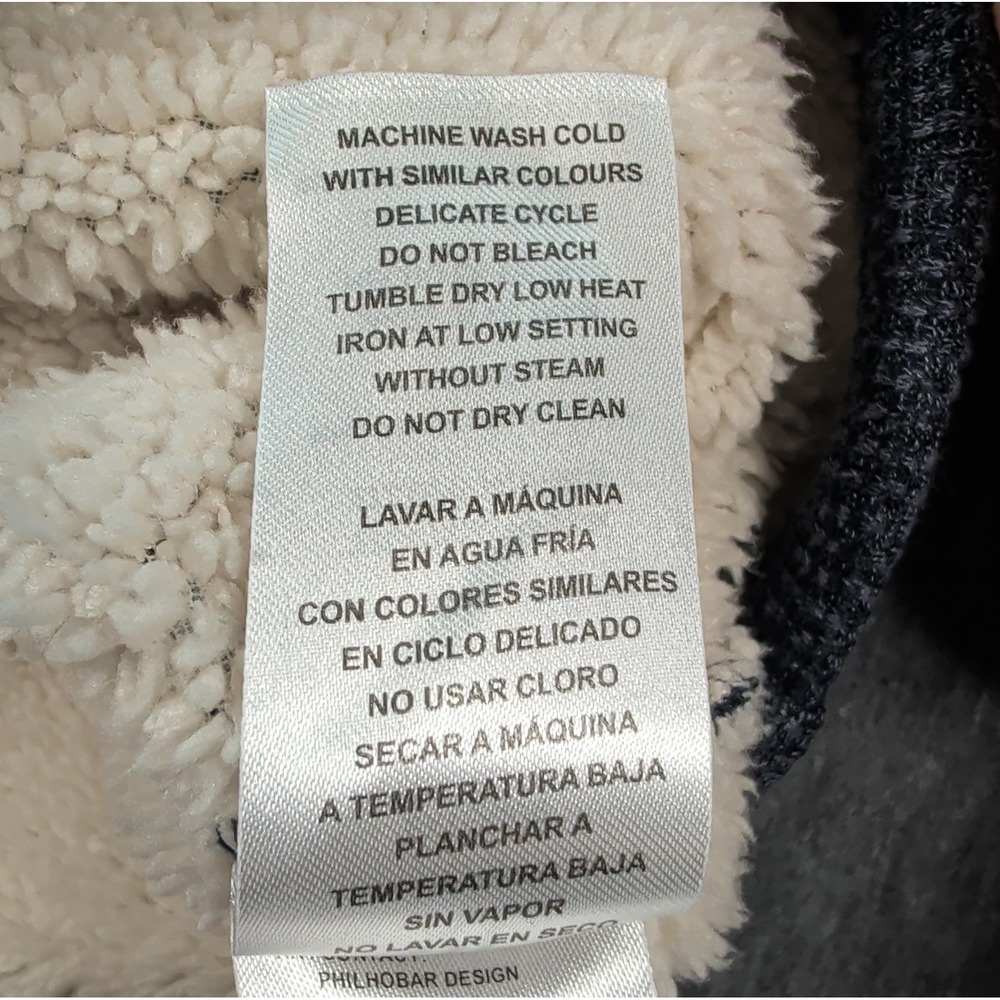 BC Clothing Heritage Mens XL Navy Blue Waffle Knit Sherpa Lined Crew Neck EUC - Picture 8 of 8